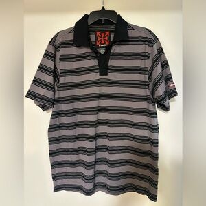 Black and Gray Striped Shirt